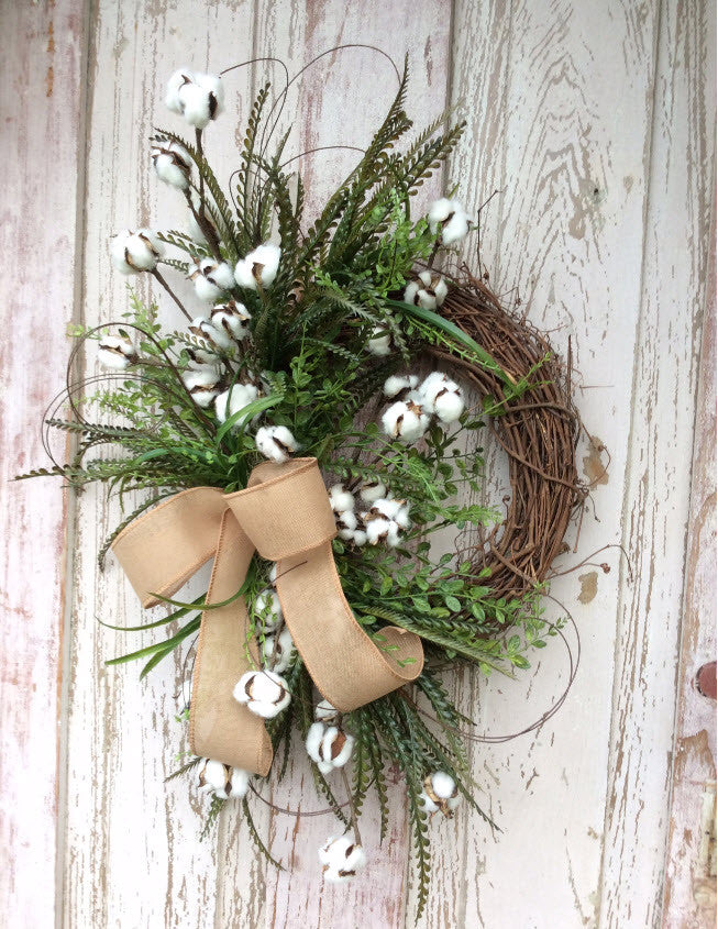 Cotton Front door Wreath