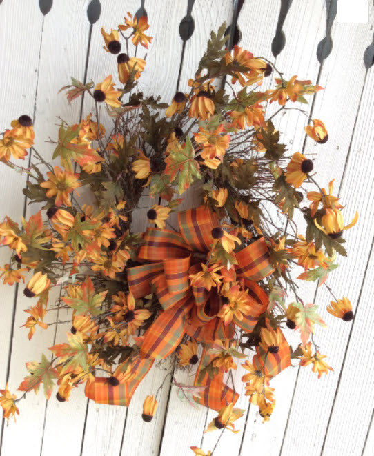 Fall Yellow BlackEye Susan wreath