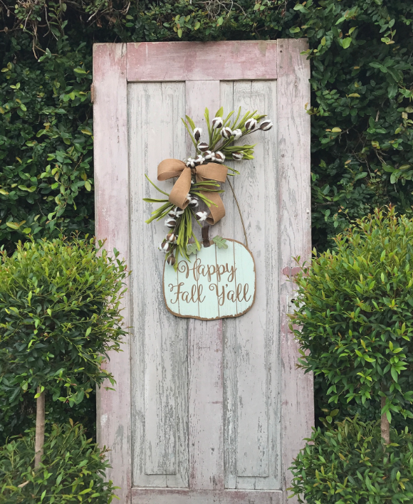 Happy Fall Y'all door sign