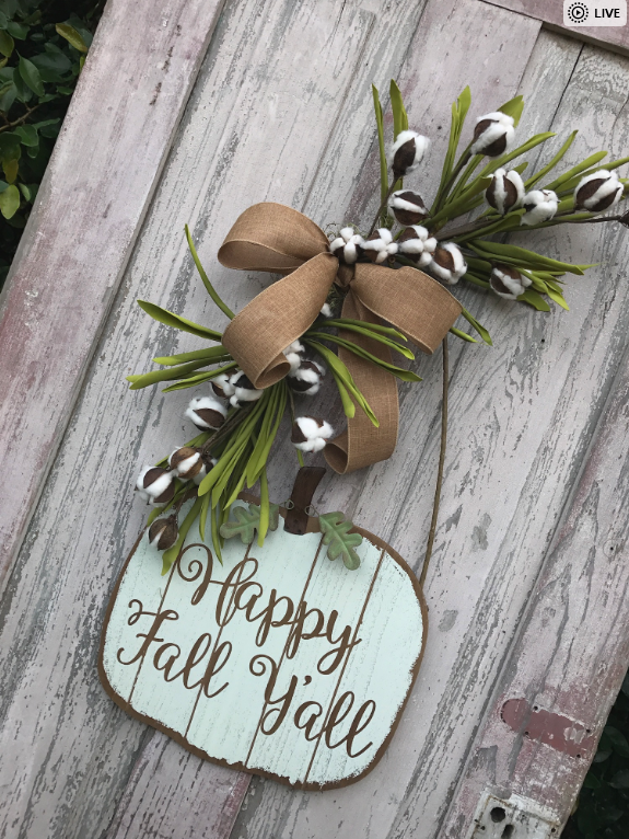 Happy Fall Y'all door sign